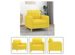 The Living Store Divano Poltrona Giallo Chiaro 60 Cm Tessuto