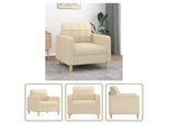 The Living Store Divano Poltrona Crema 60 Cm Tessuto