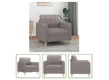 The Living Store Divano Poltrona Taupe 60 Cm Tessuto