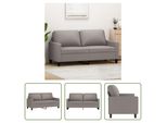 The Living Store Divano 2 Posti Tortora 140 Cm In Tessuto