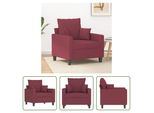 The Living Store Poltrona Rosso Vino 60 Cm Tessuto