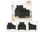 The Living Store Poltrona Nero 60 Cm Tessuto
