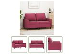 The Living Store Divano A 2 Posti In Velluto Rosso Vino 120 Cm