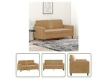 The Living Store Divano A 2 Posti In Velluto Marrone 140 Cm
