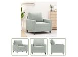The Living Store Poltrona Grigio Chiaro 60 Cm In Velluto