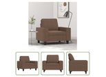 The Living Store Poltrona Marrone 60 Cm In Tessuto