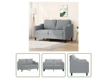 The Living Store Divano 2 Posti Grigio Chiaro 140 Cm In Tessuto
