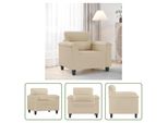 The Living Store Poltrona Crema 60 Cm In Tessuto Microfibra
