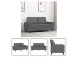 The Living Store Divano A 2 Posti In Tessuto Grigio Scuro 120 Cm