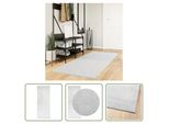 The Living Store Tappeto Oviedo A Pelo Corto Grigio 80X200 Cm