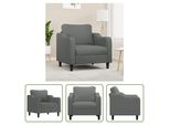 The Living Store Poltrona Grigio Scuro 60 Cm In Tessuto
