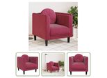 The Living Store Divano Poltrona Con Cuscino In Velluto Rosso Vino
