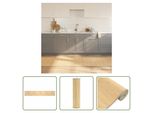 The Living Store Tappeto Rettangolare Light Natural 80X1000 Cm Bamboo