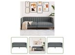 The Living Store Divano 2 Posti In Tessuto Grigio Scuro