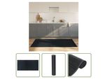 The Living Store Tappeto Rettangolare Grigio 100X200 Cm Bamboo