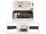 The Living Store Divano 2 Posti In Tessuto Marrone Scuro