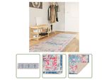 The Living Store Tappeto Lavabile Multicolore 80X300 Cm Antiscivolo