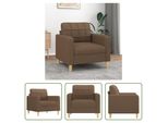 The Living Store Divano Poltrona Marrone 60 Cm Tessuto