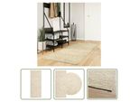 The Living Store Tappeto Shaggy A Pelo Alto Moderno Dorato 80X200 Cm