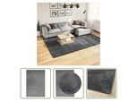 The Living Store Tappeto Oviedo A Pelo Corto Antracite 200X280 Cm