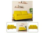The Living Store Divano A 2 Posti In Velluto Giallo 140 Cm