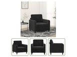 The Living Store Poltrona Nera 60 Cm In Velluto