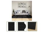 The Living Store Tappeto Shaggy Pamplona A Pelo Profondo Moderno Nero 140X200 Cm