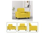 The Living Store Poltrona Giallo Chiaro 60 Cm Tessuto