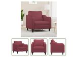 The Living Store Poltrona Rosso Vino 60 Cm Tessuto