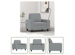 The Living Store Poltrona Grigio Chiaro 60 Cm Tessuto