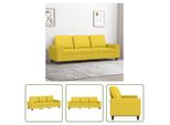 The Living Store Divano 3 Posti Giallo Chiaro 180 Cm In Tessuto