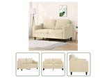The Living Store Divano 2 Posti Crema 140 Cm In Tessuto