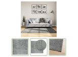 The Living Store Tappeto Shaggy A Pelo Alto Verde Moderno 160X160 Cm