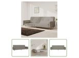The Living Store Divano Letto A 2 Posti Con 2 Cuscini In Velluto Grigio Chiaro