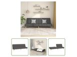 The Living Store Divano Letto 2 Posti In Tessuto Grigio Scuro
