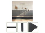 The Living Store Tappeto Rettangolare Grigio 80X500 Cm Bamboo