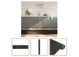 The Living Store Tappeto Rettangolare Marrone Scuro 70X300 Cm Bamboo