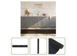 The Living Store Tappeto Rettangolare Nero 70X500 Cm Bamboo