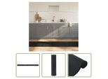 The Living Store Tappeto Rettangolare Nero 60X1000 Cm Bamboo