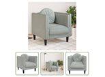 The Living Store Poltrona Con Cuscino In Velluto Grigio Chiaro