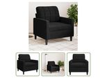 The Living Store Poltrona Nera 60 Cm In Velluto