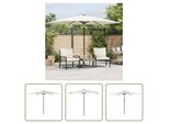 The Living Store Ombrellone Con Palo In Acciaio Bianco 288X288X225 Cm