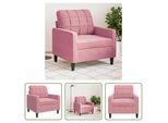 The Living Store Poltrona Rosa 60 Cm In Velluto