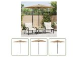 The Living Store Ombrellone Con Palo In Acciaio Brown 223X223X213 Cm