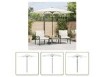 The Living Store Ombrellone Con Palo In Acciaio Bianco 268X268X226 Cm