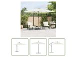 The Living Store Ombrellone Con Palo In Acciaio Bianco 290X290X238 Cm