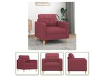The Living Store Divano Poltrona Rosso Vino 60 Cm Tessuto