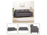 The Living Store Divano 3 Posti Grigio 180 Cm In Ecopelle