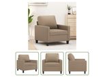 The Living Store Poltrona Cappuccino-Brown 60 Cm In Pelle Finta