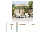The Living Store Ombrellone Con Palo In Acciaio Brown 288X288X225 Cm